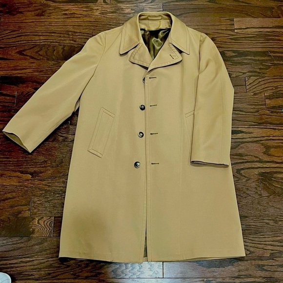 London Fog Jackets & Coats | Vintage | Men’s full length tan trench coat 42R - Picture 4 of 12